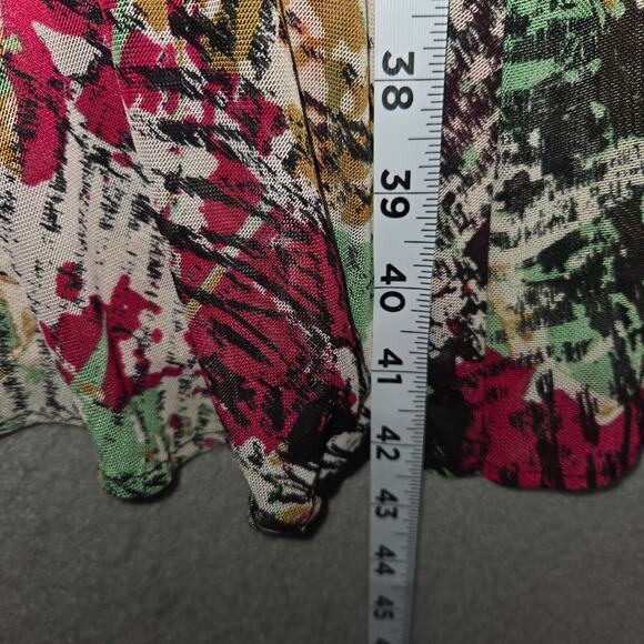 Sahalie Womens Small Maxi Skirt Stretch Artistic Abstract Colorful Boho Chic - Picture 6 of 9